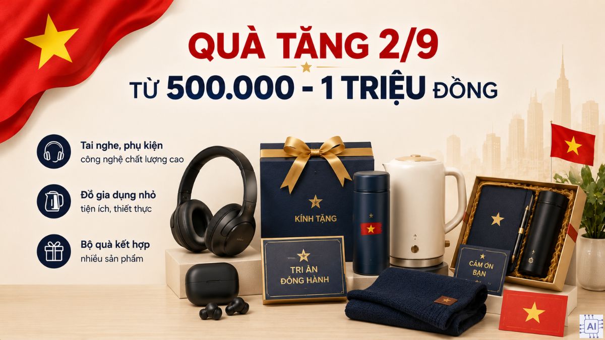 Quà tặng 2/9 từ 500.000 - 1 triệu đồng