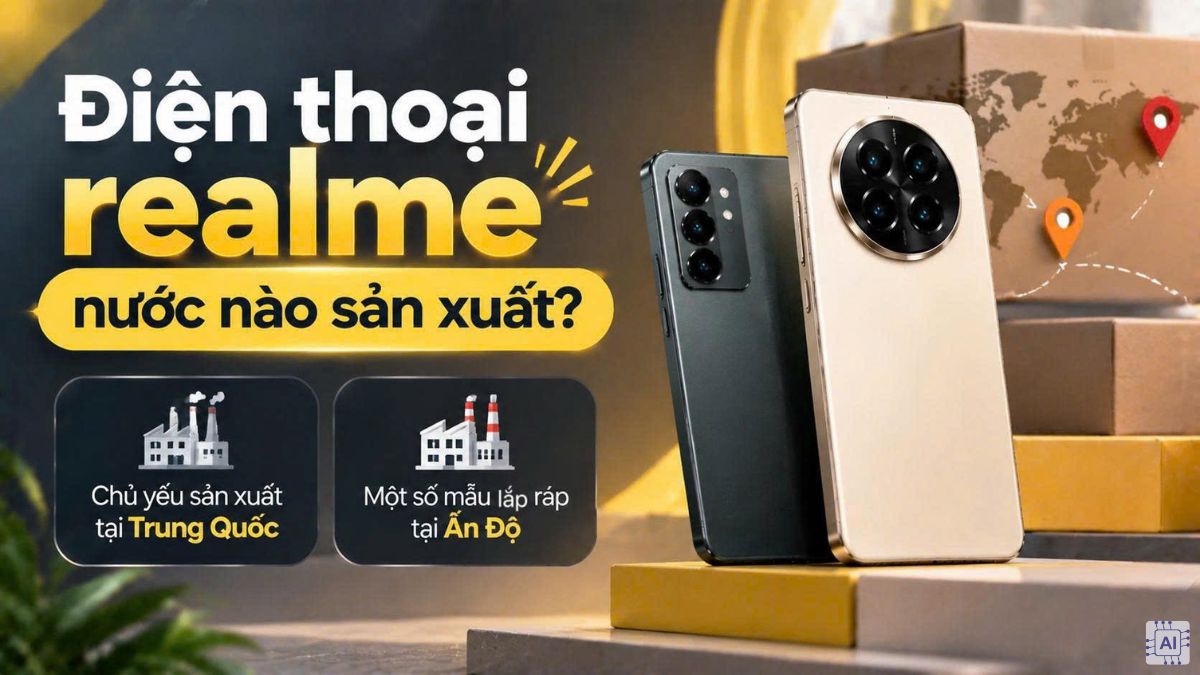 Điện thoại realme nước nào sản xuất?