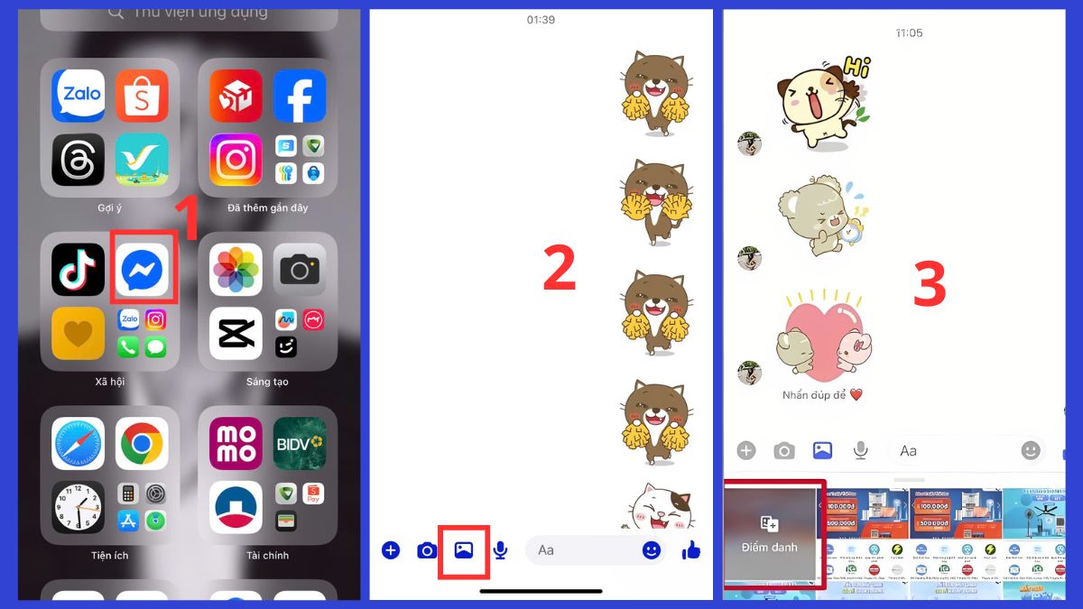 Cách tạo điểm danh Roll Call trên Messenger