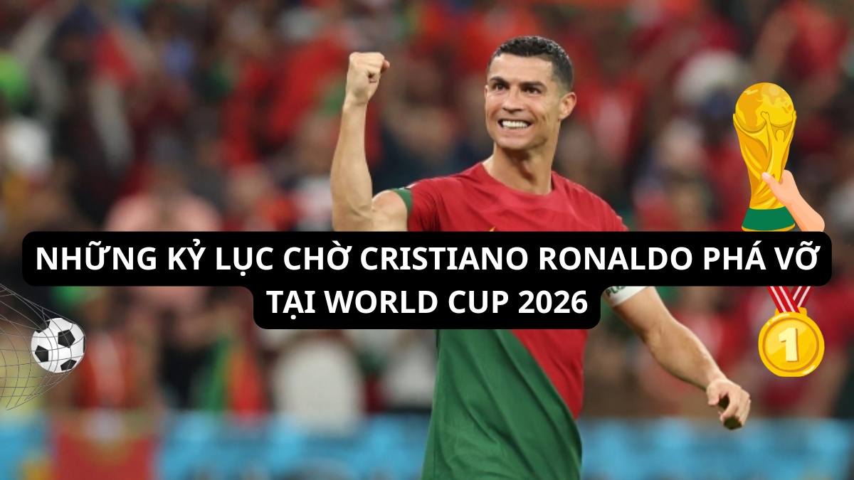 Những kỷ lục chờ Cristiano Ronaldo phá vỡ tại World Cup 2026