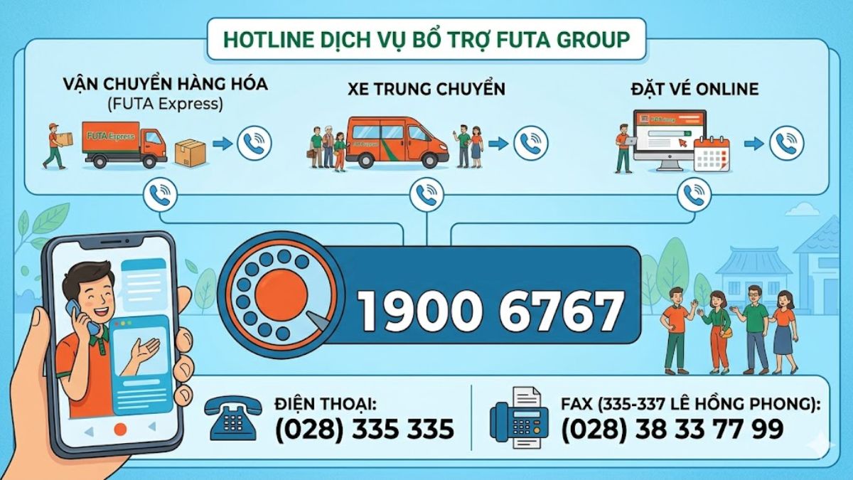 Hotline các dịch vụ bổ trợ của FUTA Group