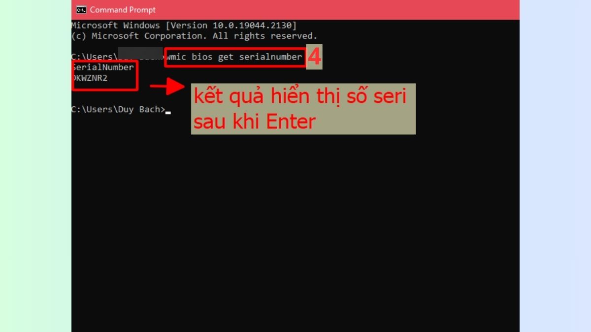 Cách kiểm tra seri number trong máy tính - bước 3