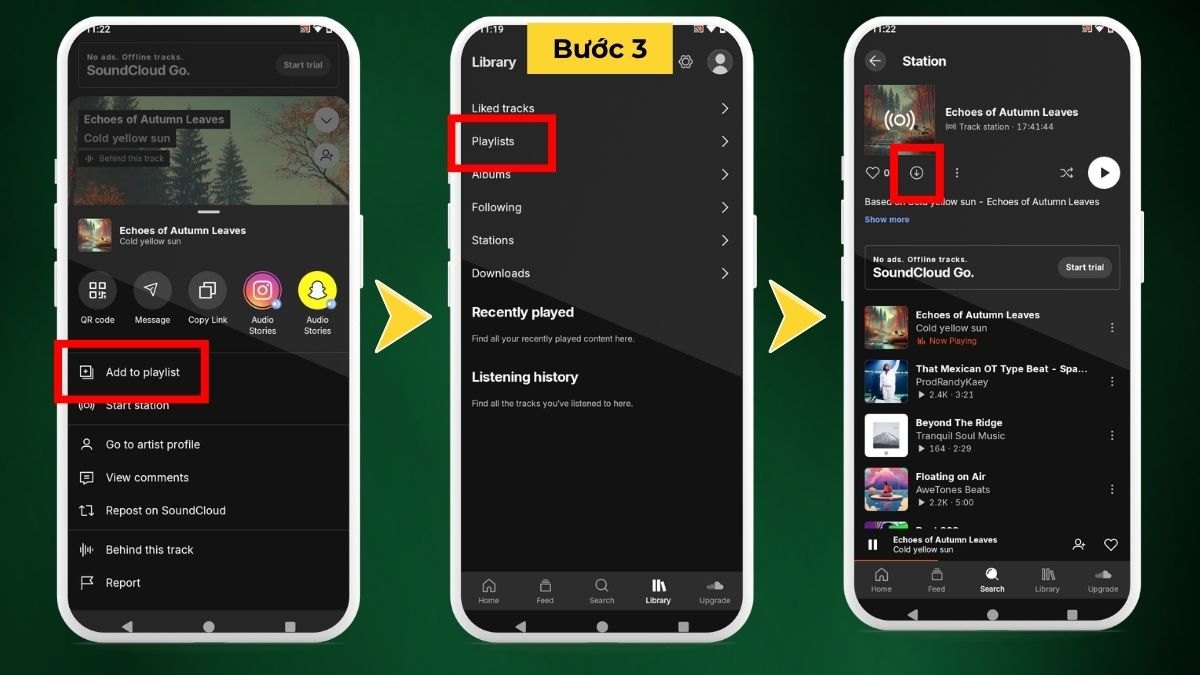 Hướng dẫn tải nhạc SoundCloud trên điện thoại android - bước 3