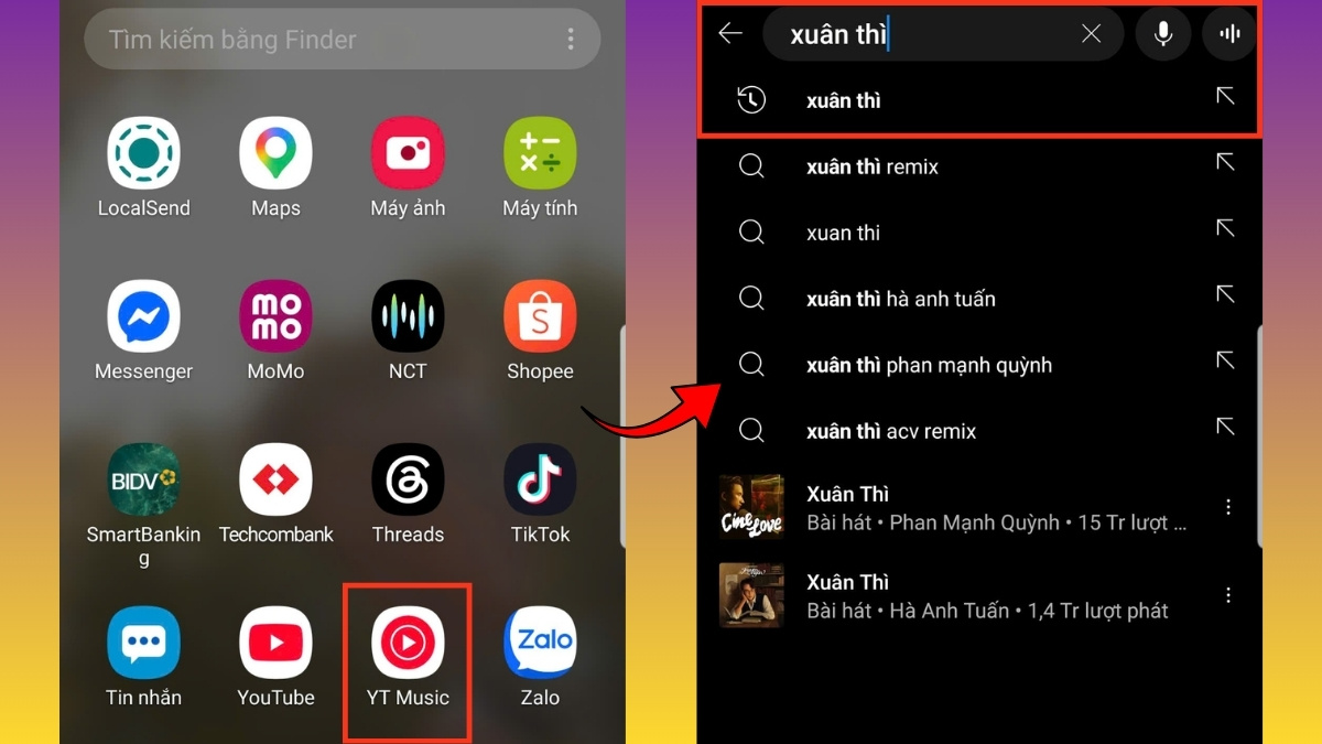 Cách tải nhạc Youtube về điện thoại - bước 1