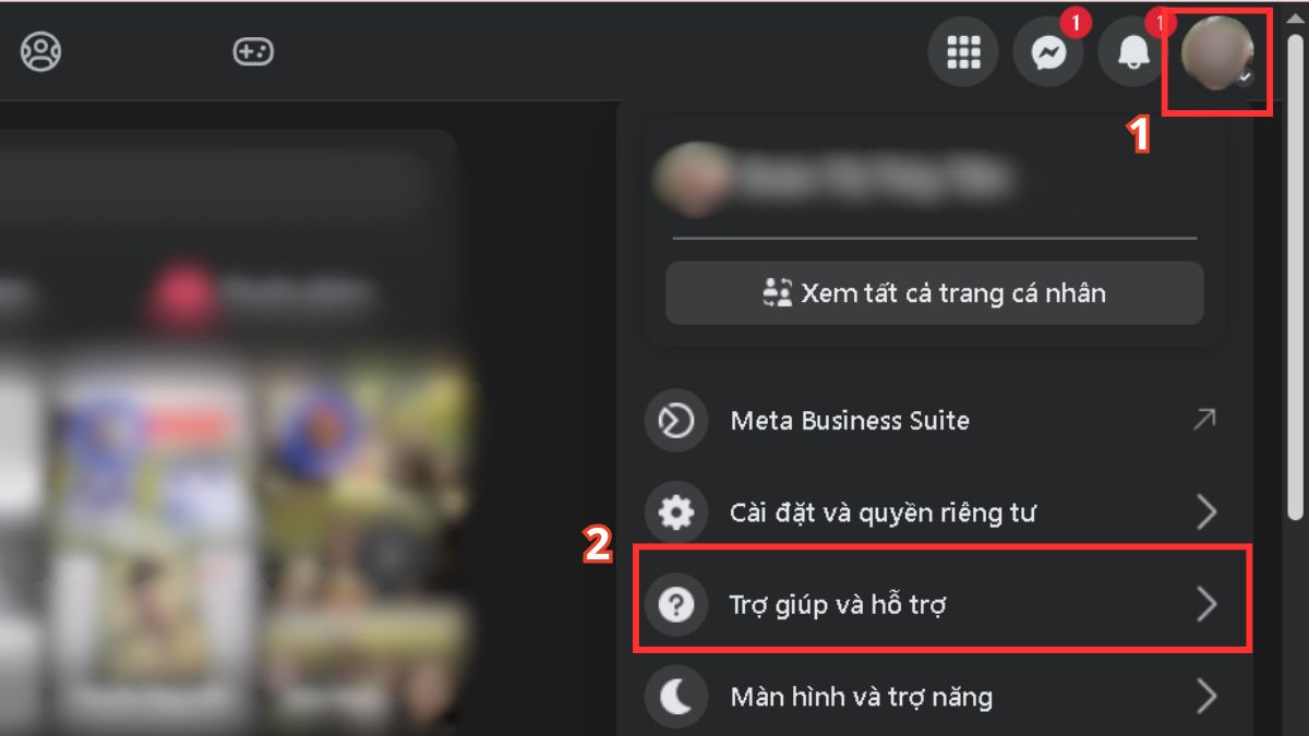 Cách khắc phục tài khoản Facebook bị hạn chế 2 ngày - bước 1