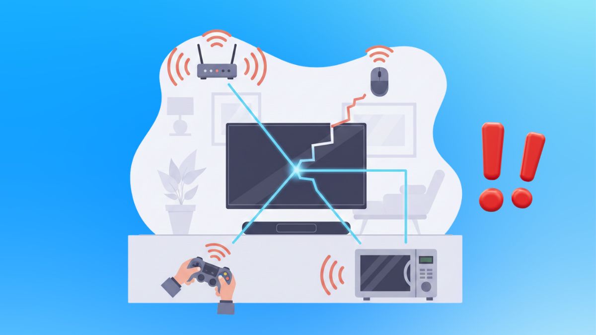 Cách khắc phục lỗi tivi không kết nối Bluetooth được với loa - tránh các thiết bị gây nhiễu