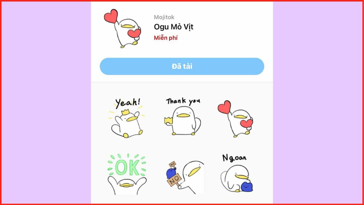 Mẫu Sticker Zalo - Sticker Ogu