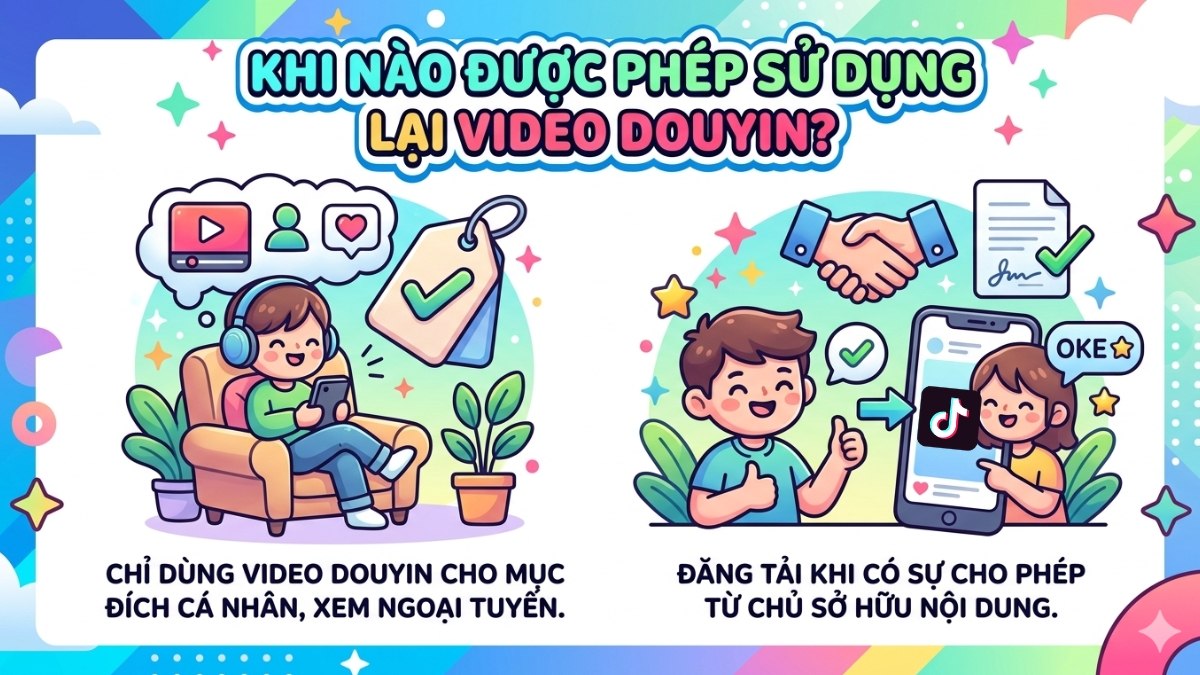 Khi nào được phép sử dụng lại video Douyin?