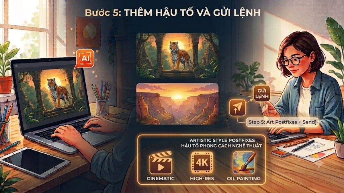 Hướng dẫn cách viết prompt tạo ảnh AI tối ưu và chuẩn xác nhất - bước 5
