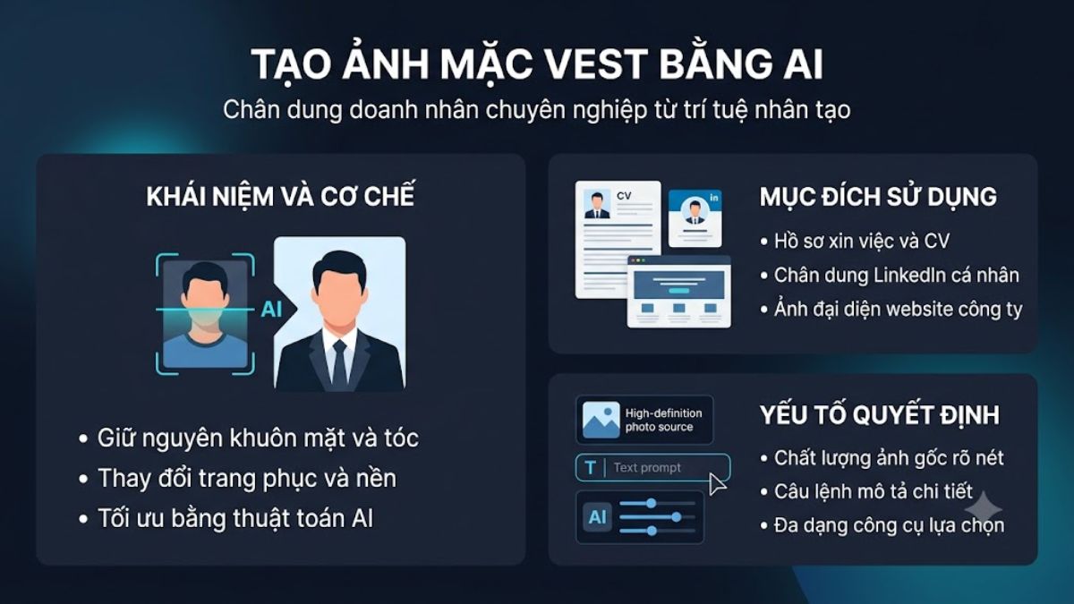 Tạo ảnh mặc vest bằng AI là gì?