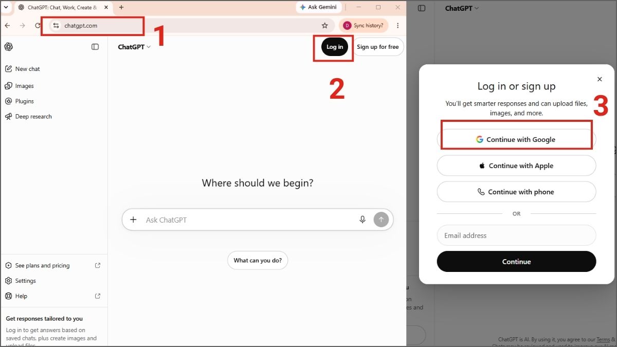 Cách tạo ảnh mặc vest bằng AI - chat GPT - bước 1