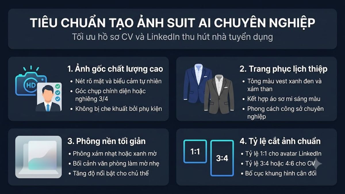 Cách tạo ảnh mặc vest AI để làm CV và LinkedIn