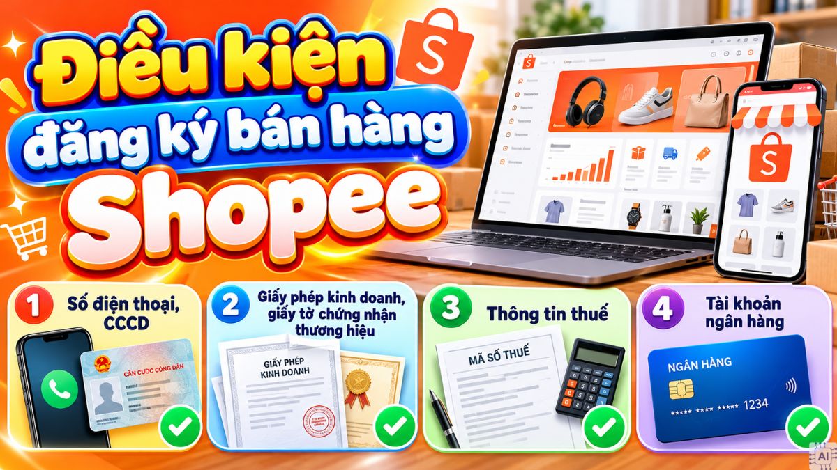 Điều kiện đăng ký bán hàng Shopee