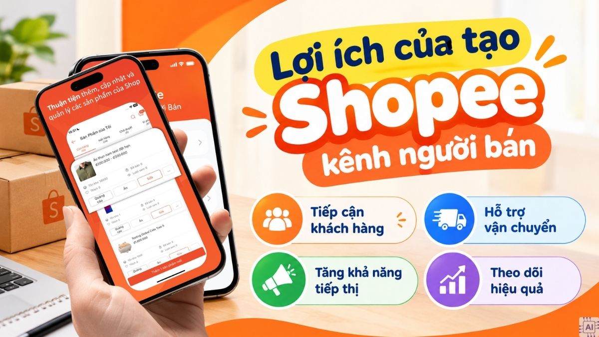 Lợi ích của tạo Shopee kênh người bán