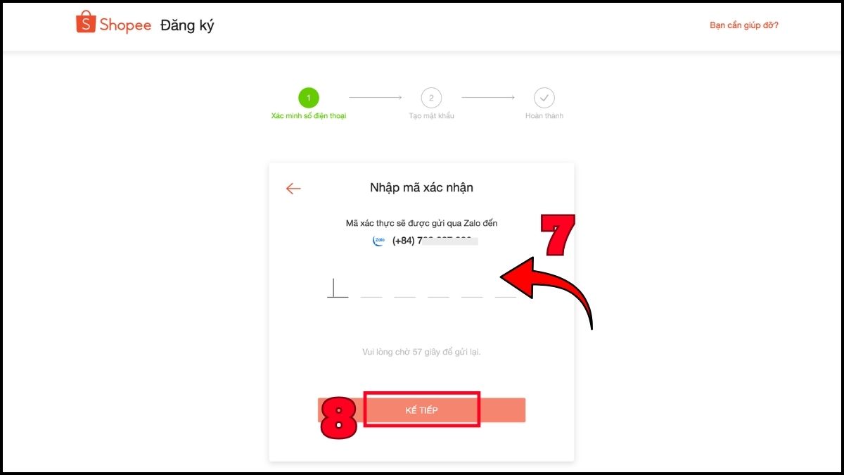 Cách tạo tài khoản Shopee bán hàng trên máy tính - bước 5