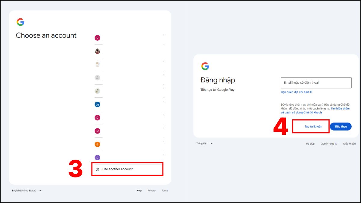Cách tạo tài khoản Google Play trên máy tính - bước 1.2