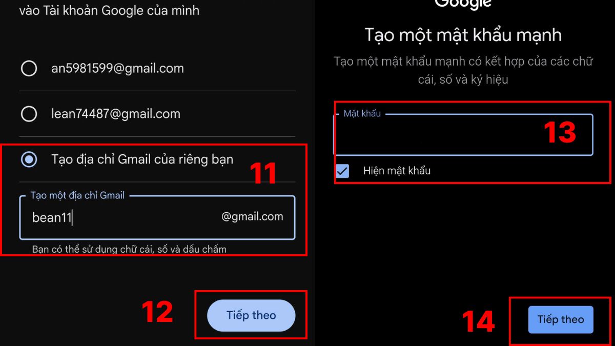 Hướng dẫn tạo tài khoản Google Play mới trên Android - bước 2.2