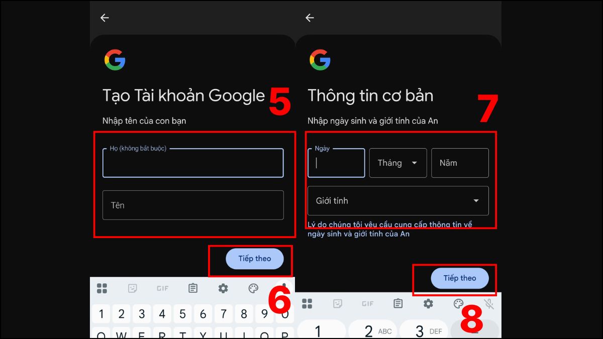Cách tạo tài khoản CH Play cho trẻ em (tài khoản gia đình) - Bước 2
