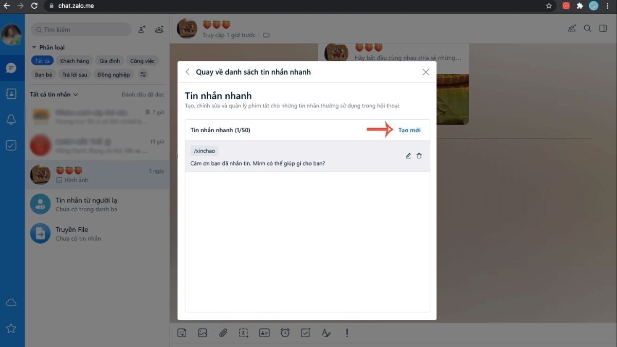 Lợi ích khi tạo tin nhắn nhanh tạo sẵn trên Zalo