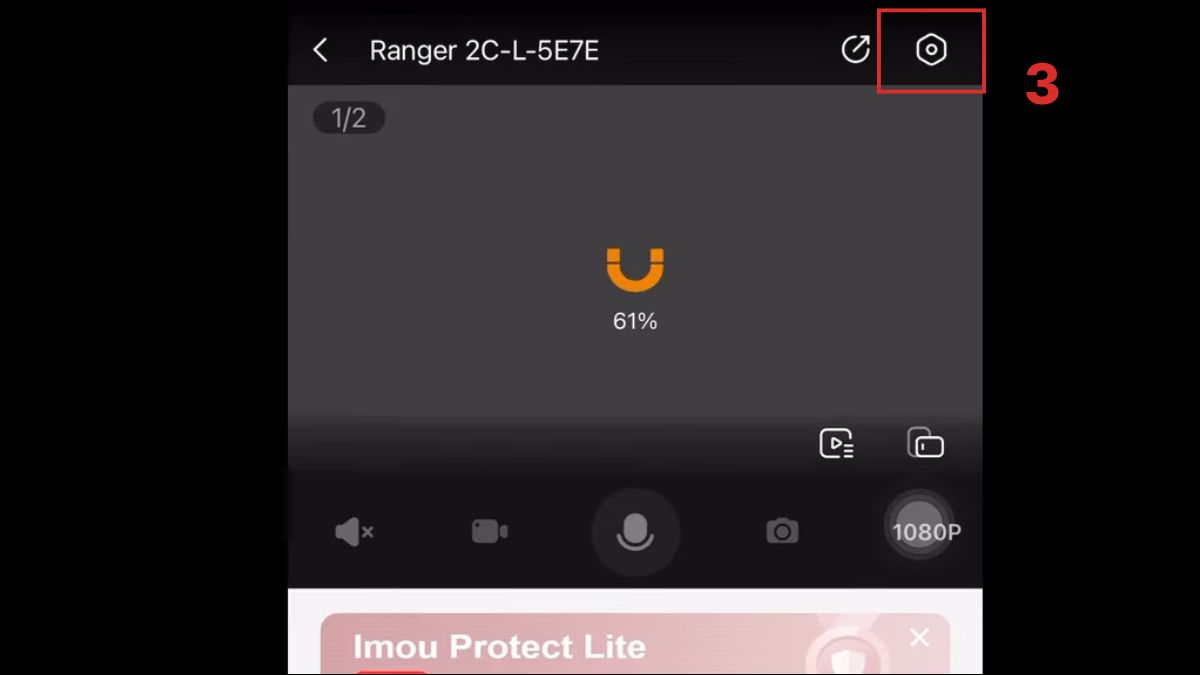 Cách tắt chế độ xoay camera Imou trên ứng dụng Imou Life - bước 2