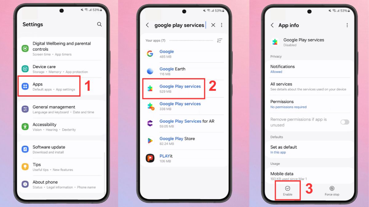 Cách cài đặt lại Google Play Store - kích hoạt lại cài đặt