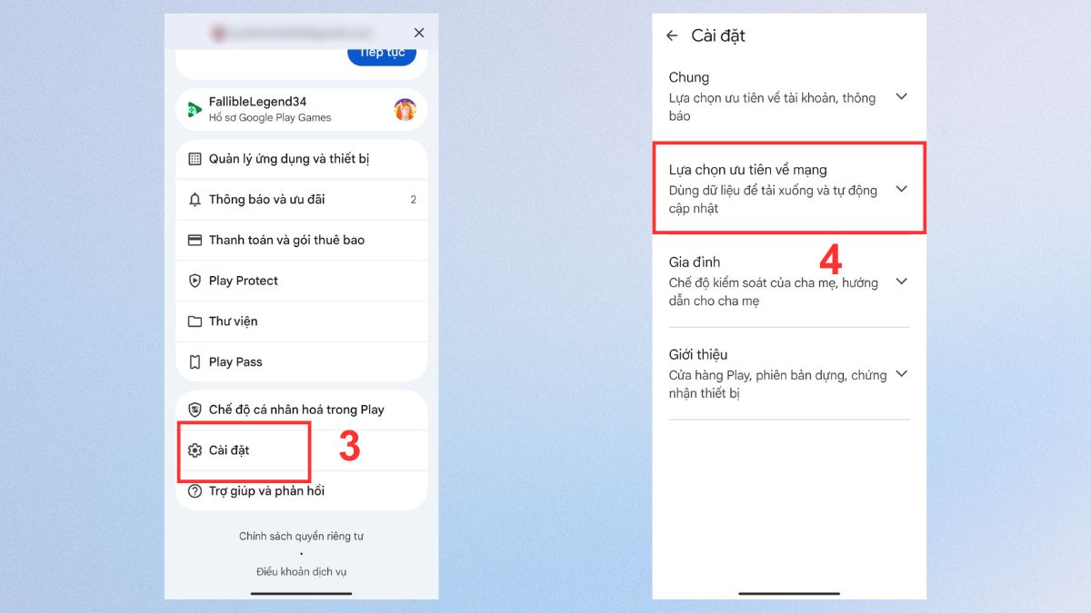 Cách cài đặt lại Google Play Store - cập nhật ứng dụng tự động - bước 2