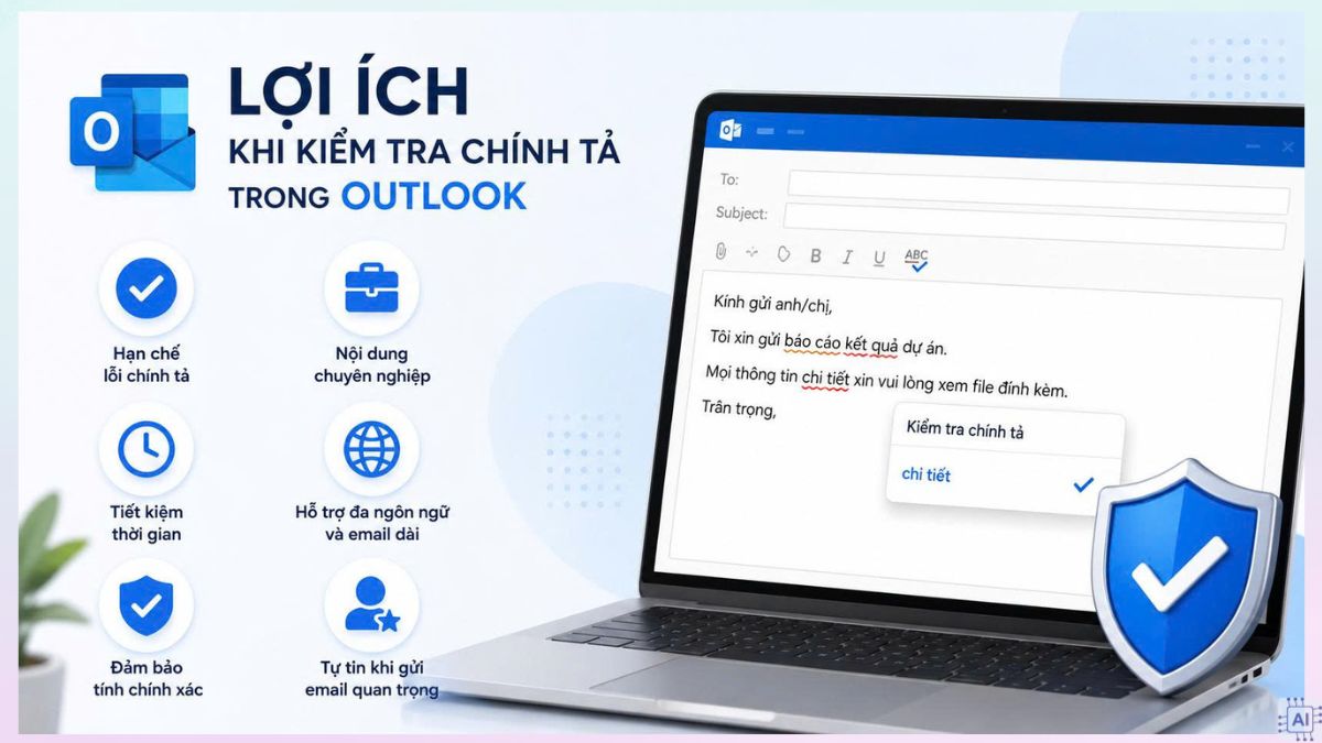 Lợi ích khi kiểm tra chính tả trong Outlook