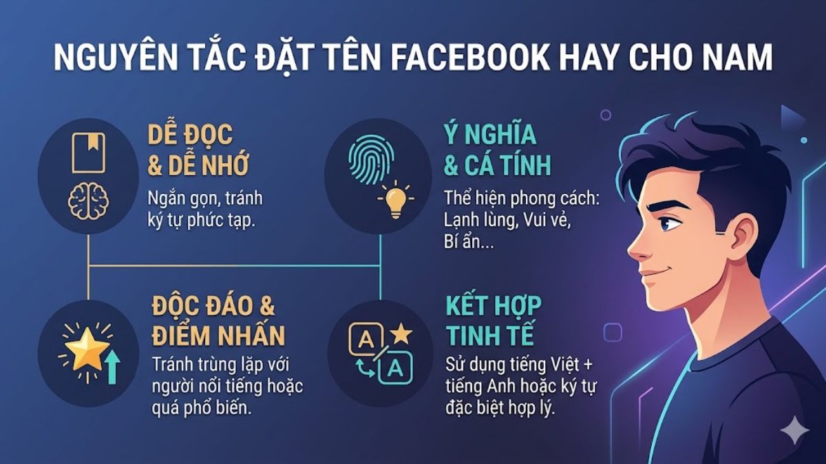 Nguyên tắc đặt tên Facebook hay cho nam