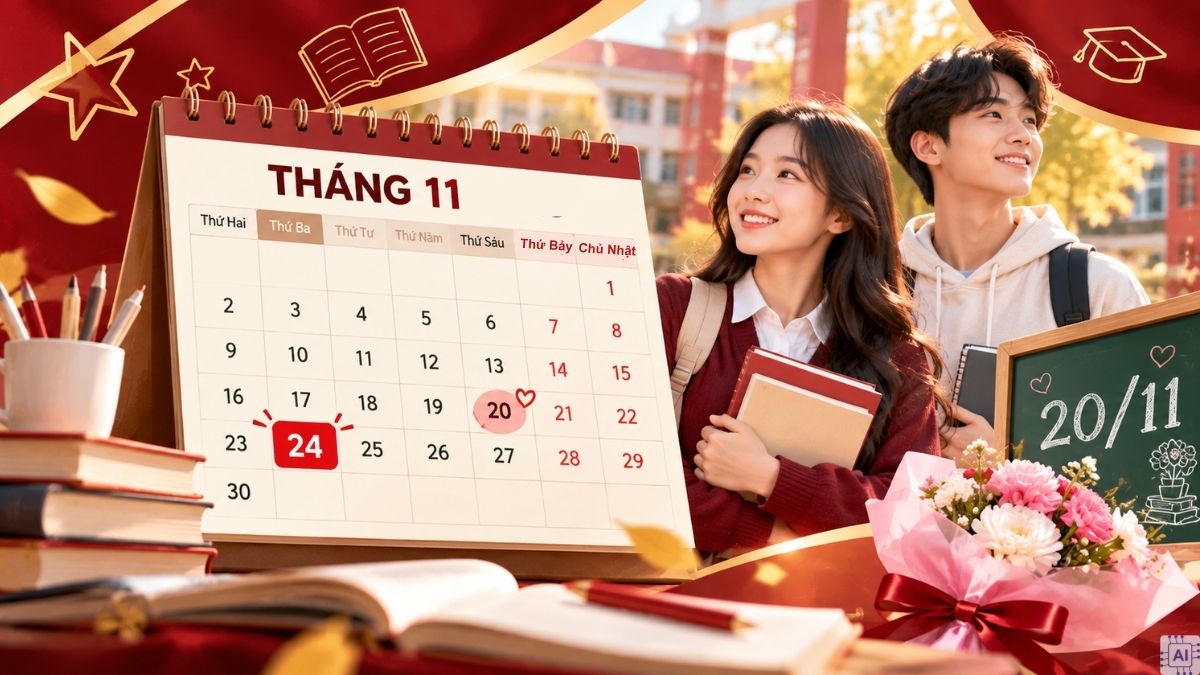 Lịch nghỉ tháng 11 dành cho học sinh sinh viên