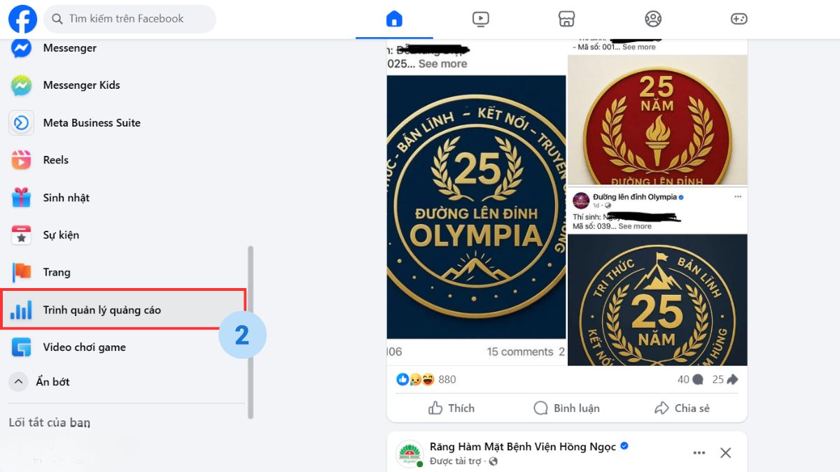 Cách phân quyền trong tài khoản quảng cáo Facebook - bước 1.1