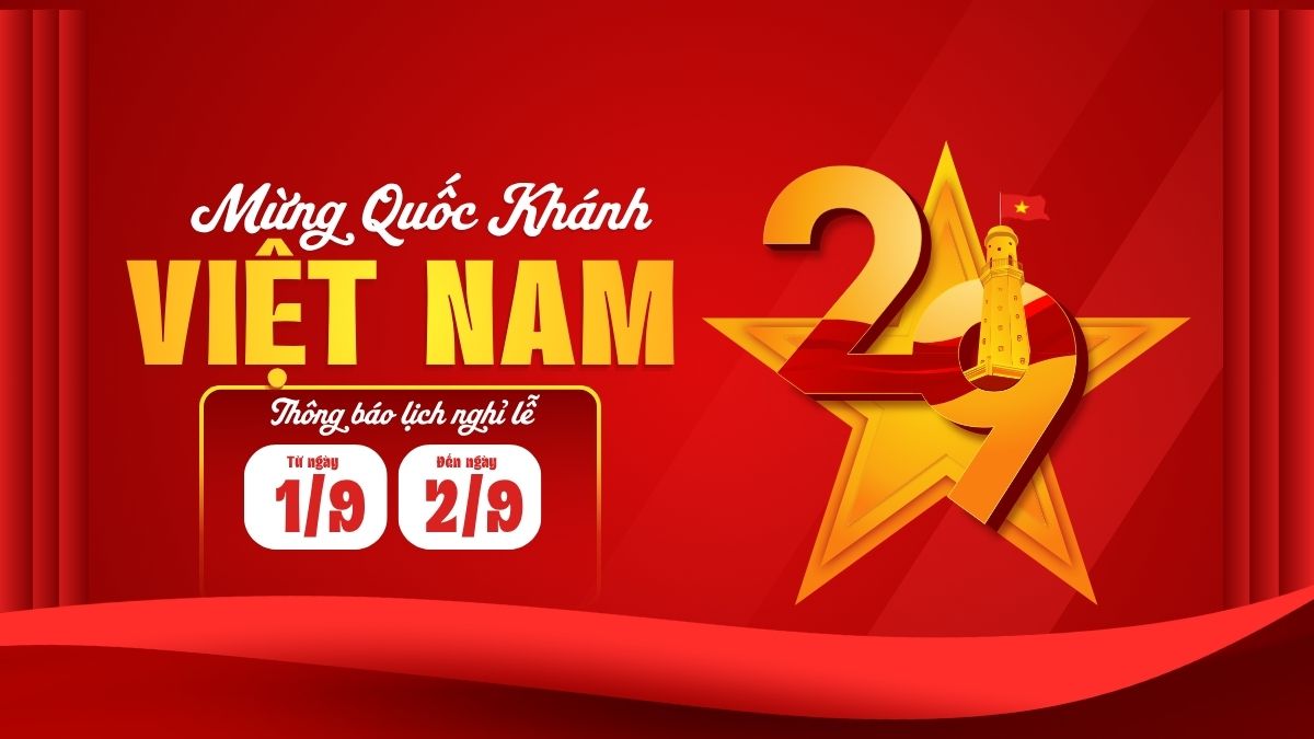 Mẫu thiệp thông báo nghỉ lễ 2/9 cho công ty - 2