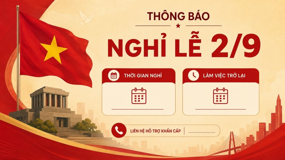 Mẫu thiệp thông báo nghỉ lễ 2/9 cho công ty - 7