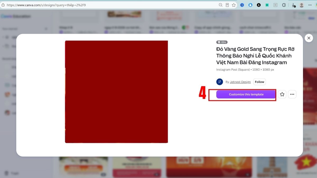 Làm thiệp mừng 2/9 online miễn phí - bước 3