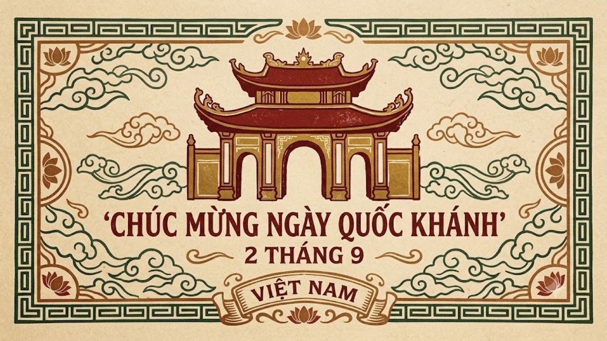 Mẫu thiệp 2/9 giấy truyền thống trang trọng - 2