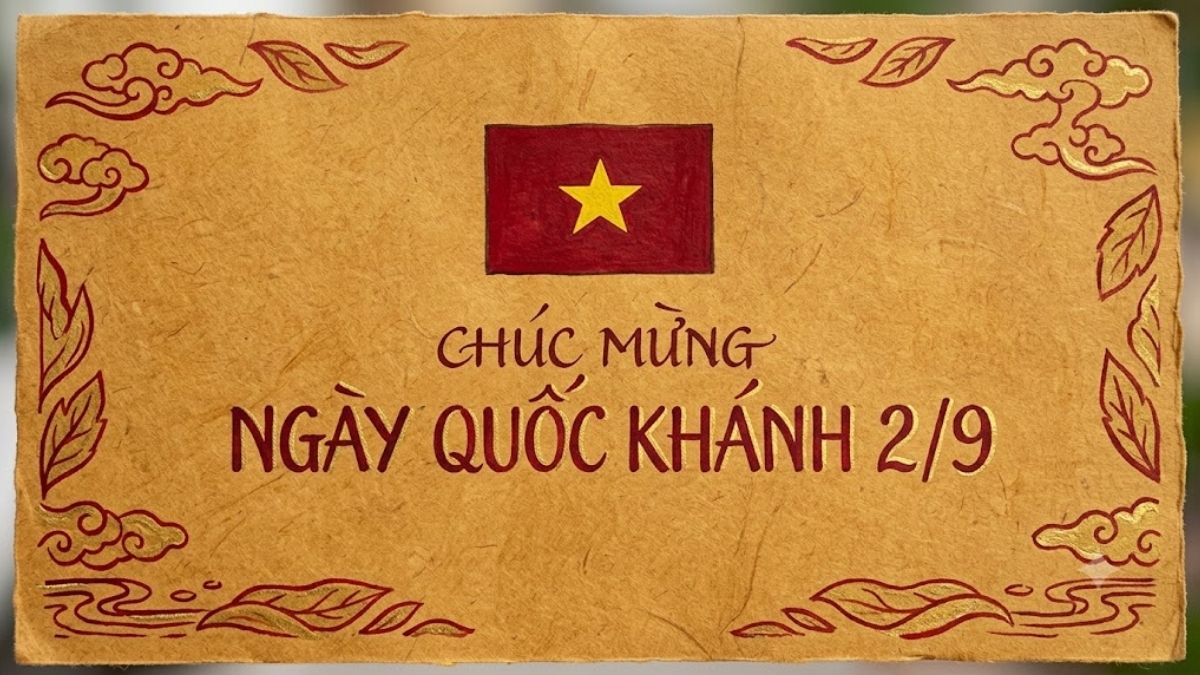 Mẫu thiệp 2/9 giấy truyền thống trang trọng - 5
