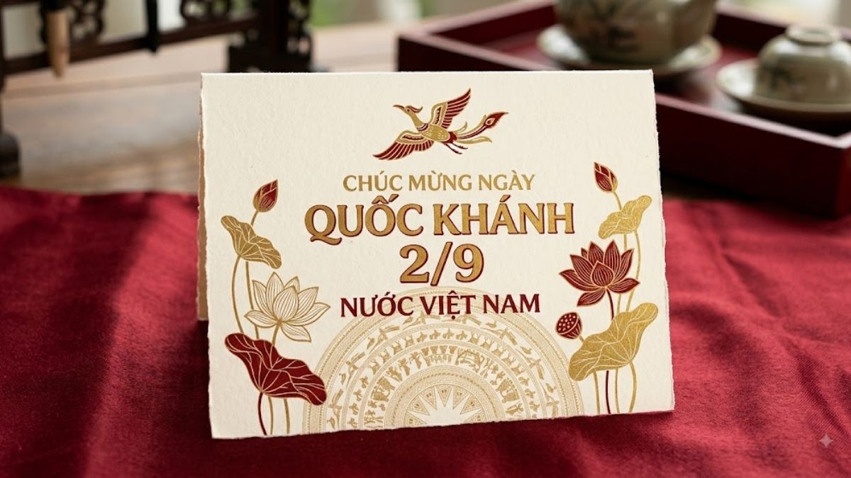 Mẫu thiệp 2/9 giấy truyền thống trang trọng - 6