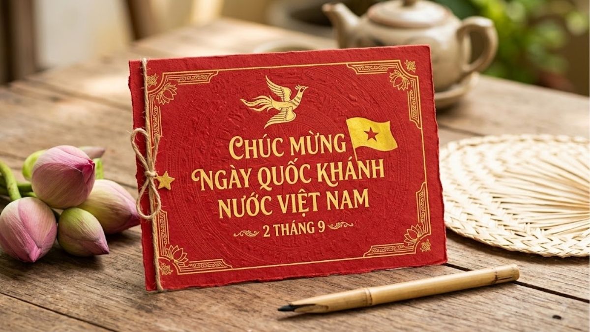 Mẫu thiệp 2/9 giấy truyền thống trang trọng - 10