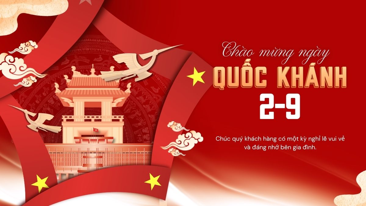 Mẫu thiệp chúc mừng 2/9 3D độc đáo - 3