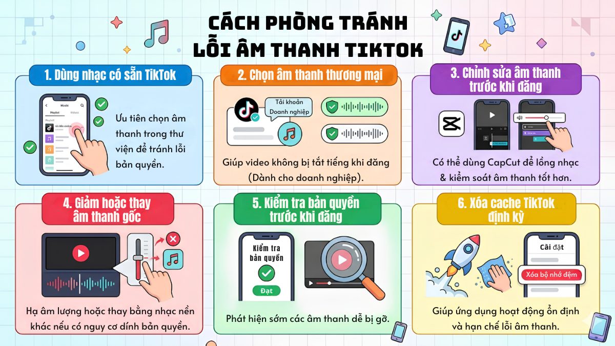 Cách phòng tránh lỗi âm thanh TikTok