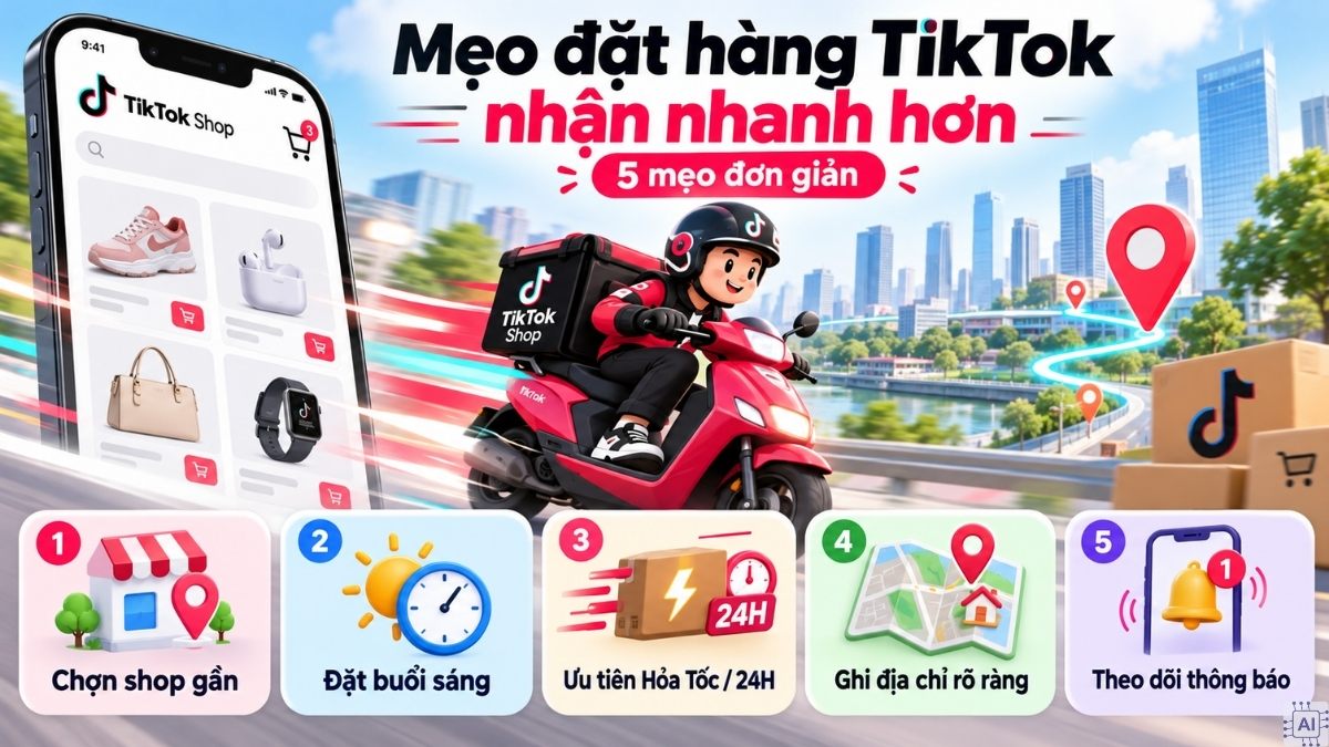 Mẹo đặt hàng trên TikTok để nhận được nhanh hơn