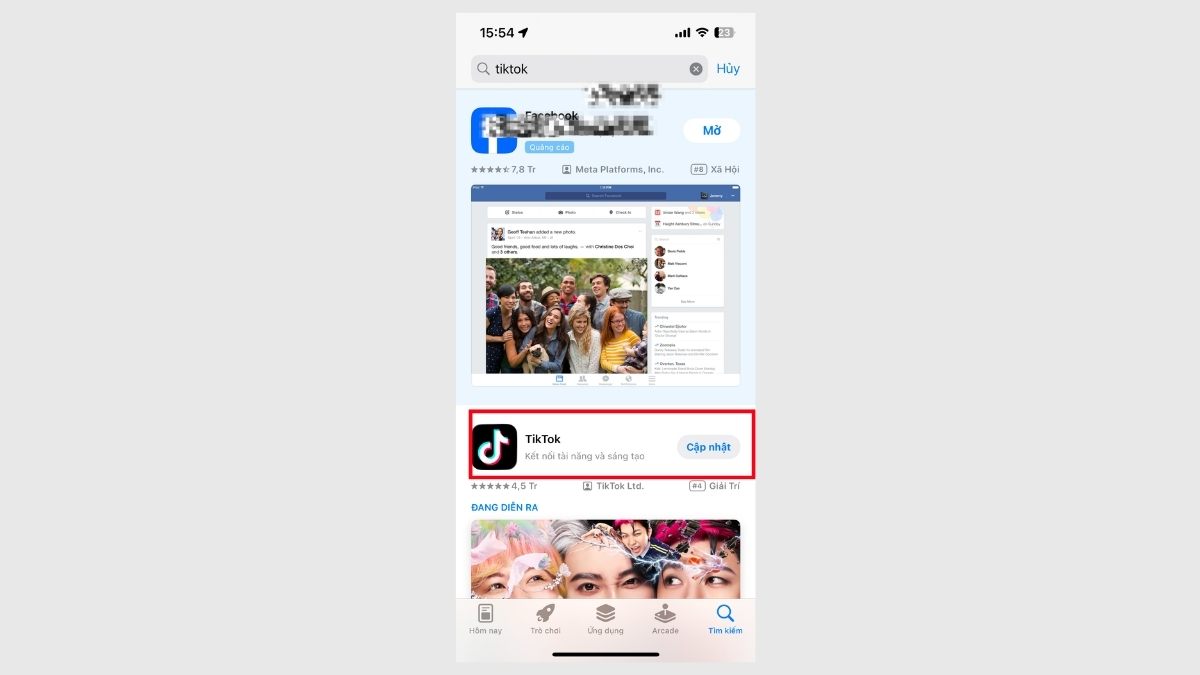 Cách khắc phục lỗi không thấy nút hỏa tốc trên TikTok - bước 1