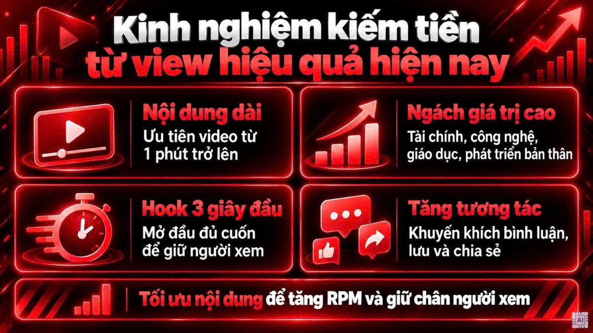 Kinh nghiệm kiếm tiền từ view hiệu quả hiện nay