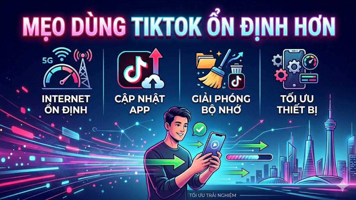 mẹo dùng cài đặt mạng tiktok ổn định hơn