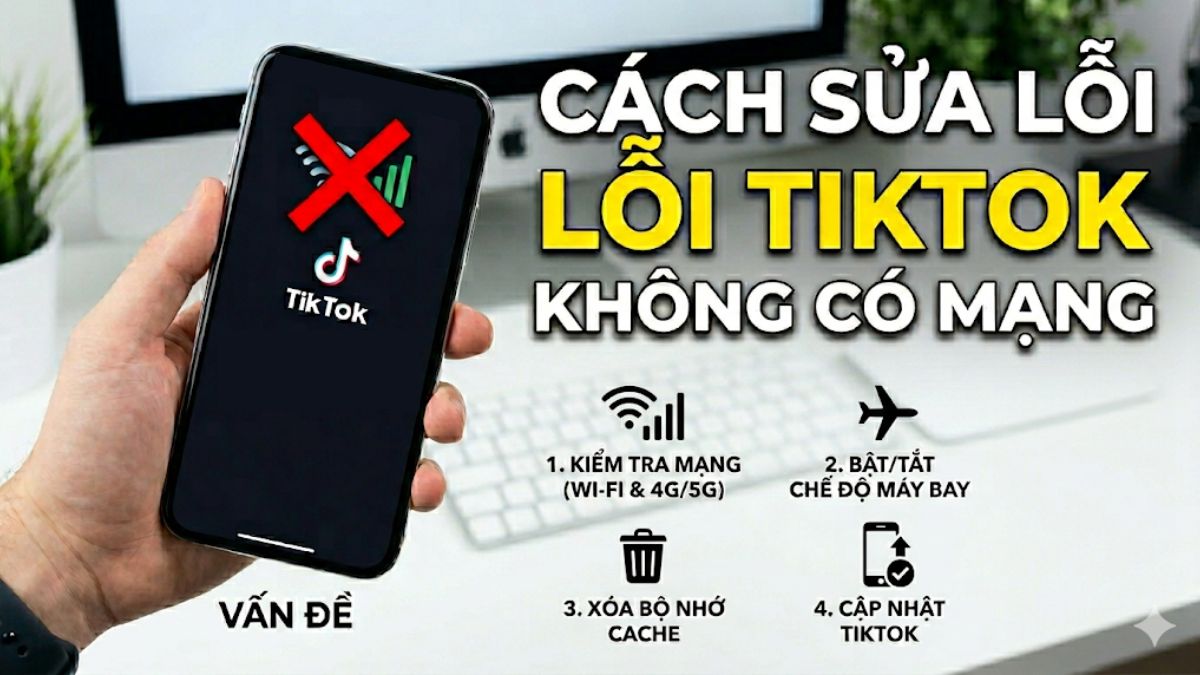 Cách sửa lỗi TikTok không có kết nối internet nhanh chóng