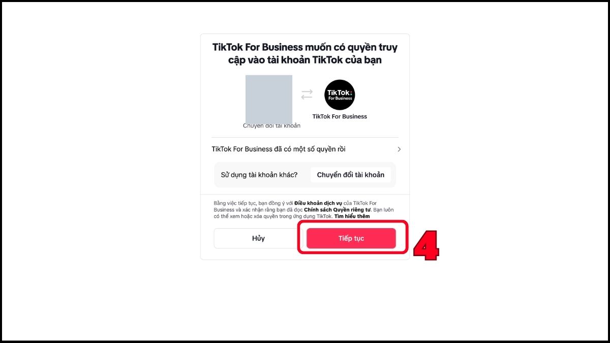 Hướng dẫn đăng ký và sử dụng TikTok One với doanh nghiệp - bước 1.3