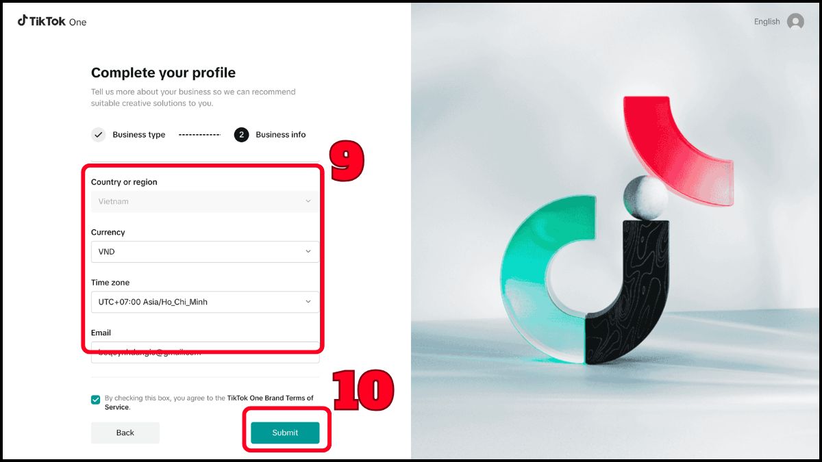 Hướng dẫn đăng ký và sử dụng TikTok One với doanh nghiệp - bước 2.2