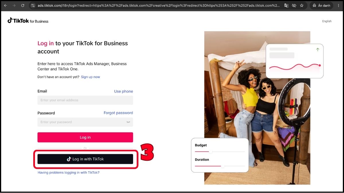 Hướng dẫn đăng ký và sử dụng TikTok One với doanh nghiệp - bước 1.2