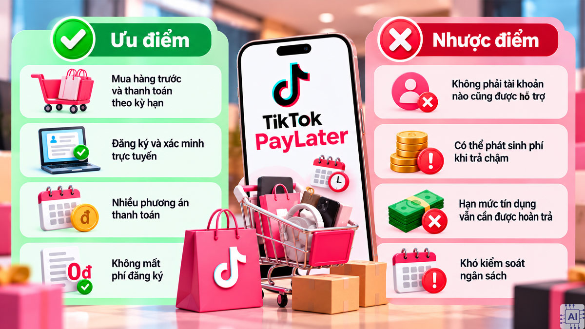 Đánh giá ưu điểm và nhược điểm của TikTok PayLater
