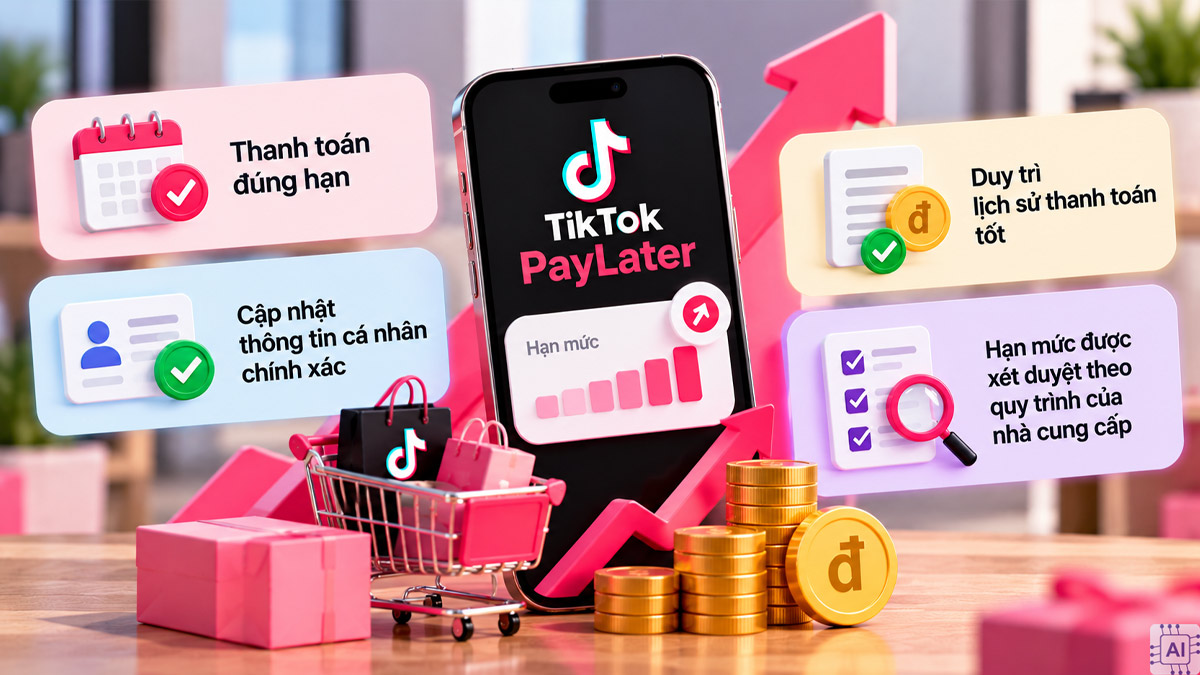 Kinh nghiệm tăng hạn mức của TikTok PayLater