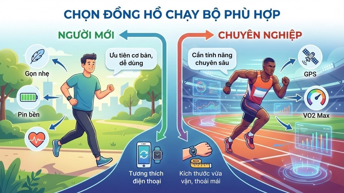 Hướng dẫn chọn mua đồng hồ chạy bộ phù hợp